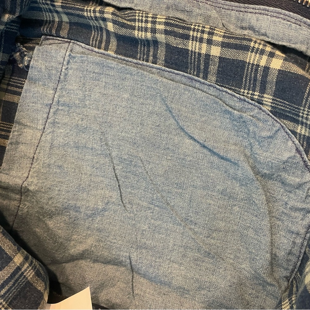 RRL Indigo Plaid Linen Windbreaker - Picture 10 of 12